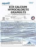 ECR Calcium Hypochlorite Granules - Pool Shock - 50 Pounds