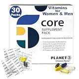 Vitamins for Women and Men, Planet 3 Vitamin Packs with Core Supplements, Multivitamin for Women and Men, Vitamin D, Omega 3, Biotin, B12, Lutein & Immune Support with Elderberry Vitaminc C and Zinc