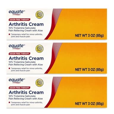 Equate Arthritis Cream, 10% Trolamine Salicylate with Aloe, 3 oz (3 Pack)