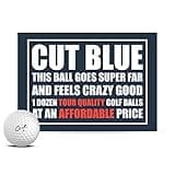 Cut Blue Golf Balls, 4 Piece Urethane (One Dozen)