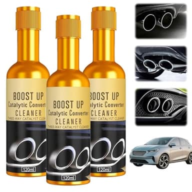 3Pcs Catalytic Converter Cleaner Kit,Fuel System Treatment Oil Additive,Exhaust System Pipe Carbon Removal Cleaner Treatment Additive Oil,Boost Up Catalytic Convertor Cleaner