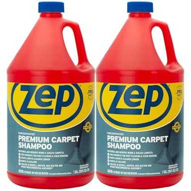 Zep Premium Carpet Cleaner Shampoo - 1 Gallon (Case of 2) ECZUPXC1282 - Pro Strength Deep Cleaning and Stain Removal, Restores and Renews Worn and Soiled Carpets