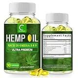 GPGP GreenPeople 100% Natural Hemp Oil Capsules - 180 Servings - Extra Strength Hemp Oil Extract for Stress, Sleep & Mood Support, Rich in Omega 3, 6, 9