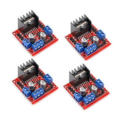 4 Pack L298N Motor Drive Controller Board DC Dual H-Bridge Robot Stepper Motor Control and Drives Module for Arduino Smart Car Power Compatible with Arduino UNO MEGA R3 Mega2560