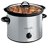 Crockpot Manual 3-Quart Slow Cooker, Silver