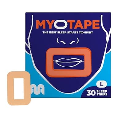MyoTape - Sleep Tape 30 Nights Supply - Reduce Snoring - Improve Your Sleep - Promote Nasal Breathing - Comfortable & Gentle On Skin - Large