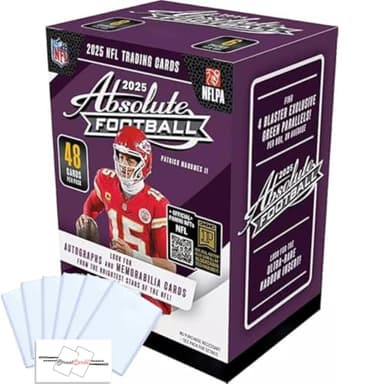 2025 Absolute Football NFL Blaster Box with 48 Trading Cards + 6 Toploaders + StreetCards Magnet! Look for The Kaboom Insert!