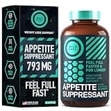 Appetite Suppressant for Weight Loss, Hunger Suppressant - Diet Pills That Work Fast for Women and Men - Garcinia Cambogia, Glucomannan, White Kidney Bean Carb Blocker and Fat Burner - 60 Veggie Caps