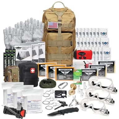 EVERLIT 72 Hours 3 Day Earthquake Emergency Kit Bugout Go Bag Emergency Kit Survival Kit Backpack for Family, Preparedness for Hurricanes, Floods, Tsunami, Other Disasters