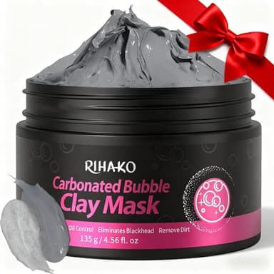 RIHAKO Valentine 's Day Gift Carbonated Bubble Clay Mask -Exfoliation Face Mask | Detoxing Clay Mask for Blackhead Removal,Dull Skin,Skincare Facial Mask for Controlling Oil and Refining Pores