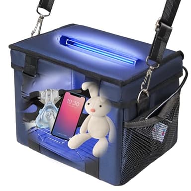 uvcoolplunge UV Sanitizer Box, 12L Ozone Portable Sanitizing and Cleaning Machine with 3-Level Timer, Foldable UV Cleaner Box for Toys, Mask, Towel, key Etc. UV Boxes with Ozone