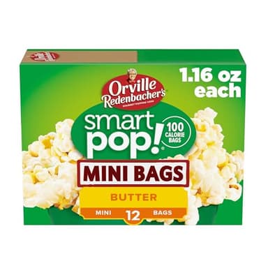 Orville Redenbacher’s Microwave Popcorn, SmartPop! Butter Flavor, 4g Fiber Per Serving, 1.6 oz., 12-Count