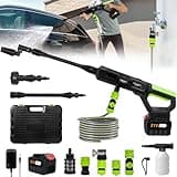 KlrSwp 1200PSI Cordless Pressure Washer Battery Powered, 15000mAh Portable Power Washer, Cordless High Pressure Washer Gun w/ 180° Rotating & 6-in-1 Nozzle, Water Pressure Washer for Car,Home Cleaning