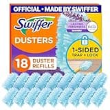Swiffer Dusters Refill for Cleaning, Feather & Microfiber Duster Disposable Alternative, For Dusting Furniture, Blinds, Ceiling Fans, Walls, Helps Remove Allergens, Lavender, 18ct