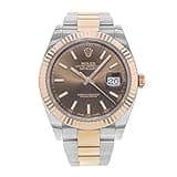 Rolex Datejust Ii 41mm Chocolate Dial Rose Gold and Steel Men's Watch 126331