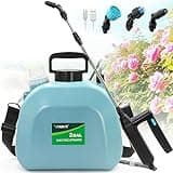 Battery Powered Sprayer 2 Gallon, Upgrade Powerful Electric Sprayer with 3 Mist Nozzles, Rechargeable Handle, Retractable Wand, Garden Sprayer with Adjustable Shoulder Strap for Lawn,Garden,Cleaning