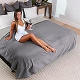 Waterproof Blankets for Adults - Cozy Waterproof Blanket for Bed Intimacy - Love Blankets for Couples, Water Proof Blanket for Bed and Intimacy Moments [80"x90" Warm Gray/Cool Gray]