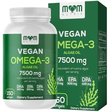 Fish Oil Alternative - Vegan Omega 3 Supplement Algae Oil DHA, EPA, DPA - Plant Based Omega 3 Fatty - Organic & Non-GMO - 150 Softgels