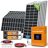 ECO-WORTHY 10.7KWH 2340W 48V Solar Power Complete System for Home Shed: 12pcs 195W Solar Panel + 1pc 5000W 48V All-in-one MPPT Solar Charge Inverter + 2pcs 48V 50AH Lithium Battery + Z-Bracket