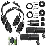Zoom ZDM-1 Podcast Mic Pack, Podcast Dynamic Microphone, ZHP-1 Headphones, TPS-4 Tripod, Windscreen, 2-Meter XLR Cable, for Recording & Streaming Podcasts + Cleaning kit (Pack of 2)