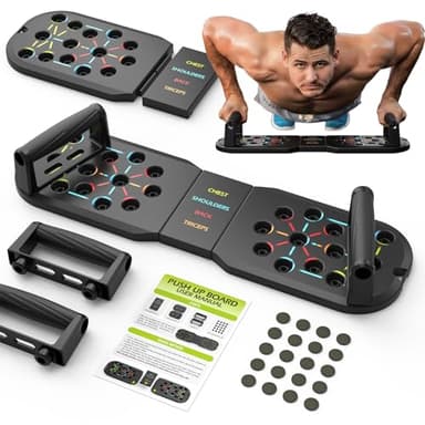 JLoibao Push Up Board Fitness, Workout Home Gym Equipment, 20 in 1 Exercise Pushup Bar Handles for Floor, Strength Training Equipment for Men​​