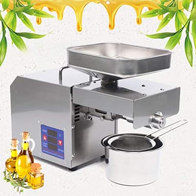 Oil Press Machine Oil Extractor - 660W Hot/Cold Press Oil Machine for Peanut Sesame Sunflower Seeds Coconut Soybean,Two Oil Extraction Modes, Automatic Oil Making Machine for Home,Commercial