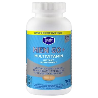 berkley jensen Men's 50+ Multivitamin Tablets, 300 ct.