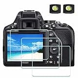 ULBTER Screen Protector Appliable for Nikon D3500 D3400 D3300 D3200 D3100 Camera & Hot Shoe Cover,[2+3Pack] 9H Hardness Tempered Glass Anti-Scrach Anti-Bubble