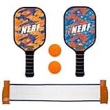 NERF Tabletop Pickleball Set - Mini Tabletop Pickleball Game - Retractable Net Up to 5 Feet - Fits Most Tables