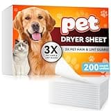 Heigble 200 Count Pet Hair Remover for Laundry, Fresh Scent Pet Hair and Lint Dryer Sheets, 3X Pet Hair Fighters, Reduces Static, Adds Softness