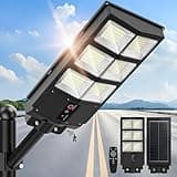 Sunwish Solar Street Lights Outdoor - Wide Angle 6500K Solar Lights Outdoor Motion Sensor with Remote Control, LED Street Light Dusk to Dawn, Commercial Parking Lot Lights IP66 Waterproof for Outside