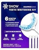 Snow Teeth Whitening Kit - Snow Teeth Whitening Serum and LED Mouthpiece Whitener, Formulated with Hydroxyapatite, Good for 6 Months - Wired Kit with 3 Wands