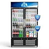 Mojgar 28 Cu Ft Commercial Merchandiser Refrigerator for Beverage,Glass Door Upright Display Fridge with Front LED Light,Large Freestanding Business Cooler for Shop,Restaurant,Apartment,etc