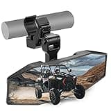 KEMIMOTO UTV Center Mirror, Adjustable Aluminum Clamp UTV Rear View Mirror Fits 1.5"-2" Roll Cage and Compatible with Polaris Ranger/Polaris RZR/Pioneer/Talon/Teryx/Mule/Can Am X3/ CFMOTO