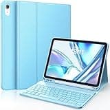 CHESONA Keyboard Case for iPad (A16) 11th/10th Generation (2025/2022), Detachable Wireless Keyboard, Stand Folio Keyboard Cover with Pencil Holder, Thin & Light (Light Blue)