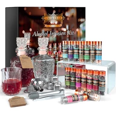 DIY Alcohol Infusion Kit, for Men – 16 Natural Spices for Whiskey, Rum, Vodka & Cocktails, Unique Gift for Birthday/Husband/Dad/Retirement