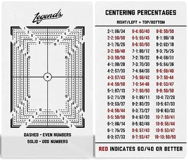 Legends Card Grading Centering Tool by Envy Born Games | Cleaning Cloth Kit Material for PSA - BGS