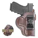 Maxx Carry Multi-Carry 4-Way OWB and IWB Leather Gun Holster fits Walther PPQ, PPQ M2, PPQ .45 | CANIK TP9SF Elite | FN FNX45 | H&K HK 45, USP 9mm & 40 S&W | SIG P250 Compact.