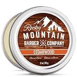 Beard Balm - Rocky Mountain Barber - 100% Natural - Premium Wax Blend with Cedarwood Scent, Nutrient Rich Bees Wax, Jojoba, Tea Tree, Coconut Oil
