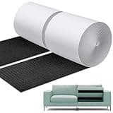 Dovesail Hook and Loop Tape with Adhesive 5.1'' x 20 Feet, Self Adhesive Hook and Loop Strips Keep Sofa Cushions from Sliding, Keep Carpet in Place, Heavy Duty Non Slip Cushion Pads Sheets-Black