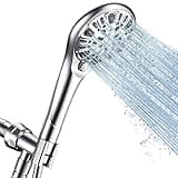 WYBQ Shower Head with Handheld 9 Spray Modes High Pressure Shower Heads with Handheld Spray Combo 59'' Hose & Bracket, Chrome Look for Bathroom