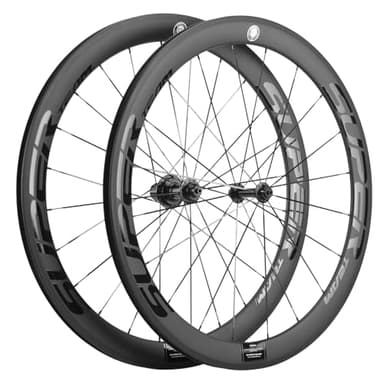 Superteam Carbon Fiber Road Bike Wheels 700C Clincher Wheelset 50mm Matte 23 Width (Glossy Black)