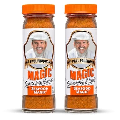 Chef Paul Seafood Magic Seasoning Blends | After-Boil Seafood & Fish Fry Seasoning Mix | Perfect for Crab, Shrimp & Salmon | Spices & Seasonings | Gluten & MSG Free | 2 Oz (Pack of 2)