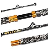 Fiblink 1-Piece Saltwater Offshore Trolling Rod 6-Feet Big Game Rod Conventional Boat Fishing Pole (30-50 lbs)