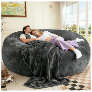 Big Beanbag Chairs for Adults ，6FT Bean Bag Chair with Filler Memory Foam Chair Super Soft Plush, Living Room Furniture, Suitable for bedrooms, Comfy Lounge Reading Chairs Birthday Gifts for Women Mom