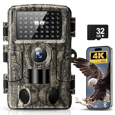 MRSCRET 4K 60MP WiFi Trail Camera,Game Cameras with Night Vision Motion Activated Waterproof,Suitable for Outdoor Wildlife Detection, Monitoring Home Security