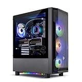 Skytech Gaming Shadow Gaming PC Desktop – AMD Ryzen 7 5700X 3.4 GHz, NVIDIA RTX 4060, 1TB NVME SSD, 16GB DDR4 RAM 3200, 600W Gold PSU, 11AC Wi-Fi, Windows 11 Home 64-bit,Black