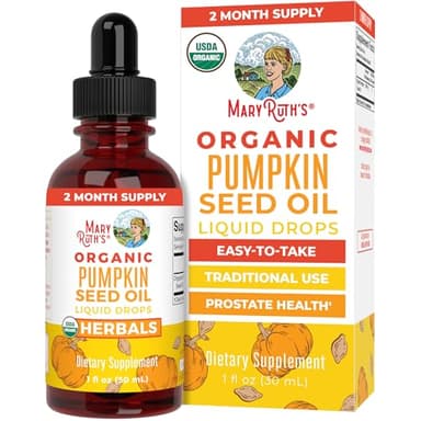 MaryRuth Organics Pumpkin Seed Oil Cold Pressed | 2 Month Supply | USDA Organic Pumpkin Seed Liquid Drops for Men and Women | Urinary Health in Men | Sugar Free | Vegan | Non-GMO | 60 Servings