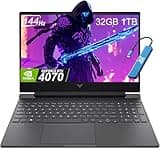 HP Victus 16 Gaming Laptop (16.1" FHD 144Hz, AMD Ryzen 7 8845HS (> i9-11900H), 32GB DDR5 RAM, 1TB SSD, NVIDIA RTX 4070 8GB) 1-Month Game Pass, Backlit, MUX Switch, Win 11 Home, Mica Silver