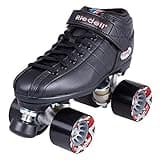 Riedell R3 Roller Skate - Quad Roller Skate for Indoor/Outdoor | Black | Size 6